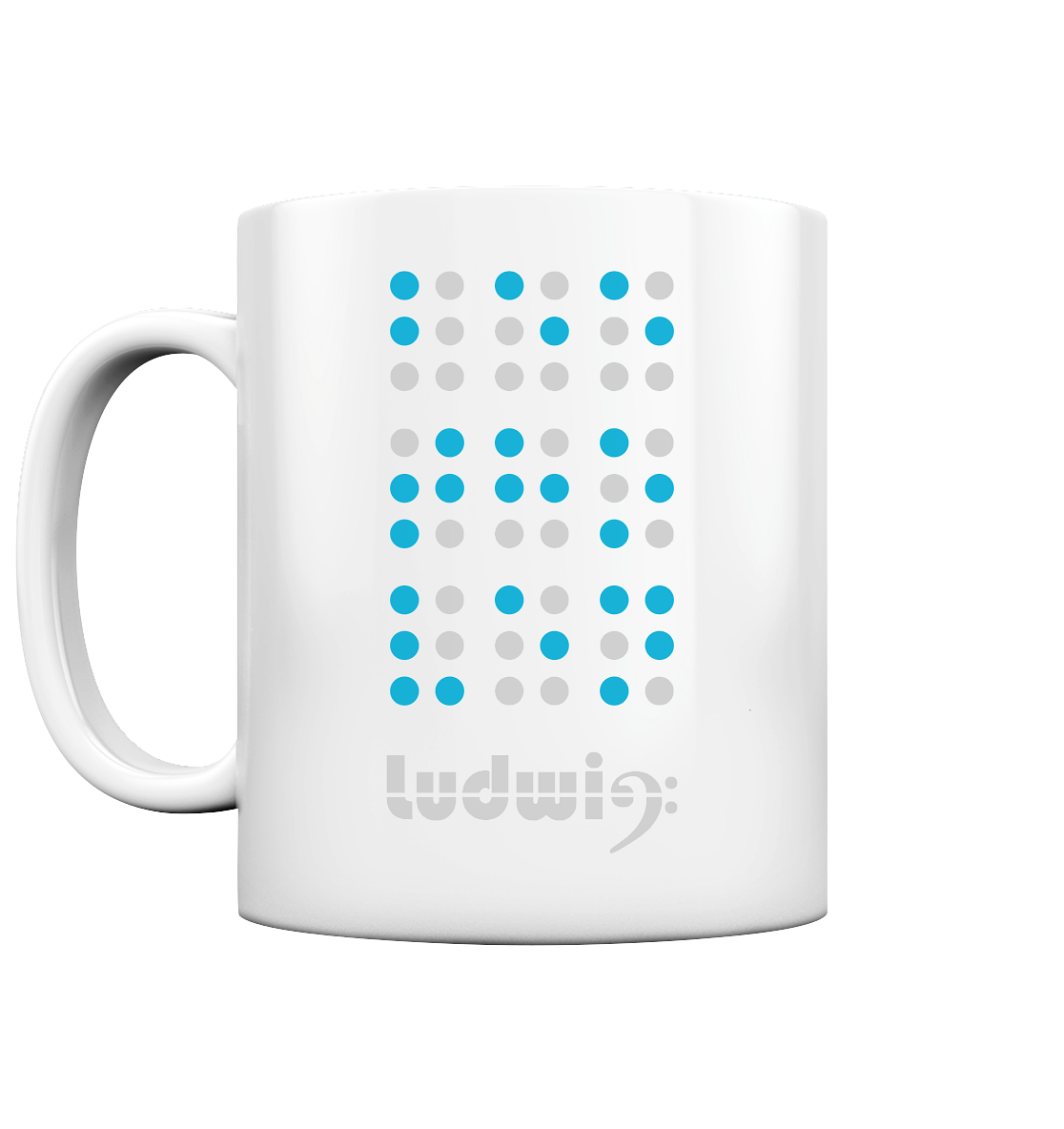 Tasse glossy Ludwig goes Braille - LudwigvanB.
