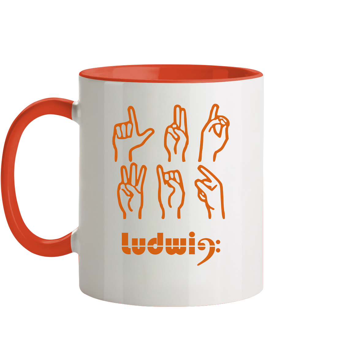 Ludwig goes Sign Language - LudwigvanB. - Tasse zweifarbig