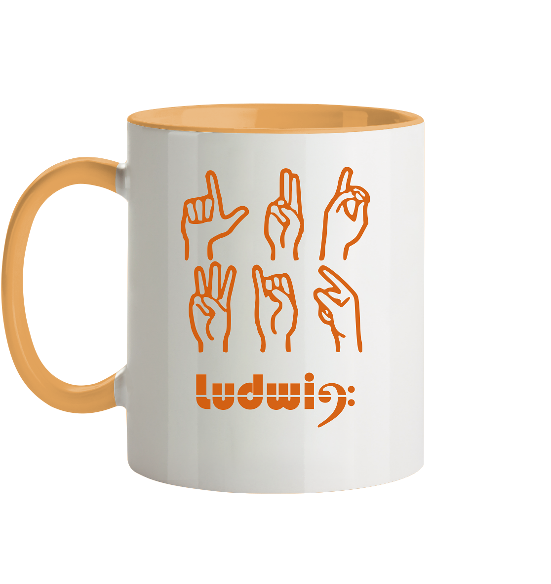 Ludwig goes Sign Language - LudwigvanB. - Tasse zweifarbig