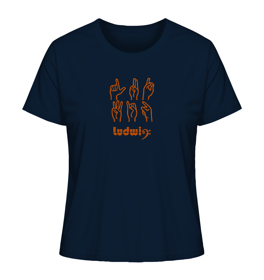 Ladies Organic Shirt Ludwig goes Sign Language, Damen - LudwigvanB.