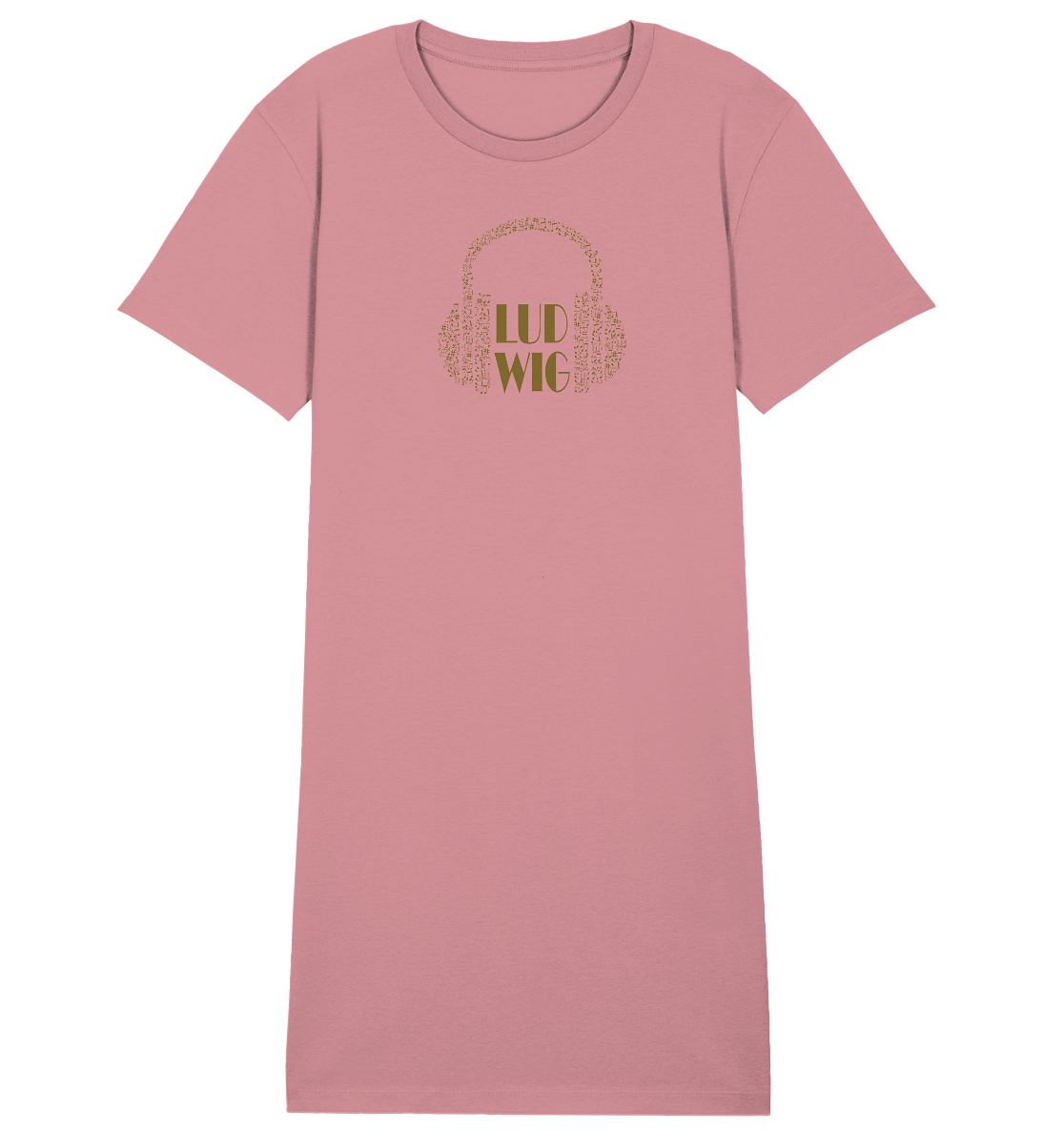 Ludwig let the music play, Ladies Organic Shirt Dress - LudwigvanB.