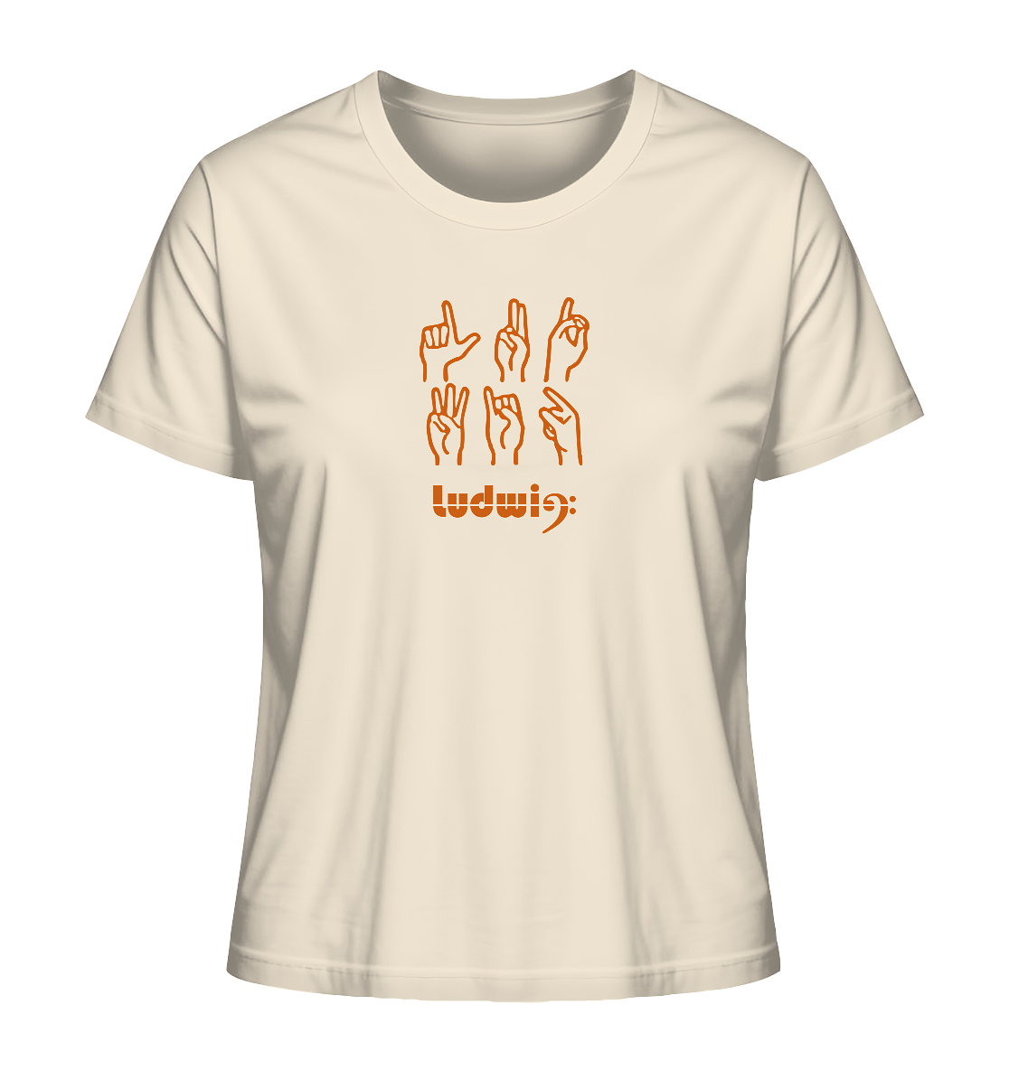 Ladies Organic Shirt Ludwig goes Sign Language, Damen - LudwigvanB.