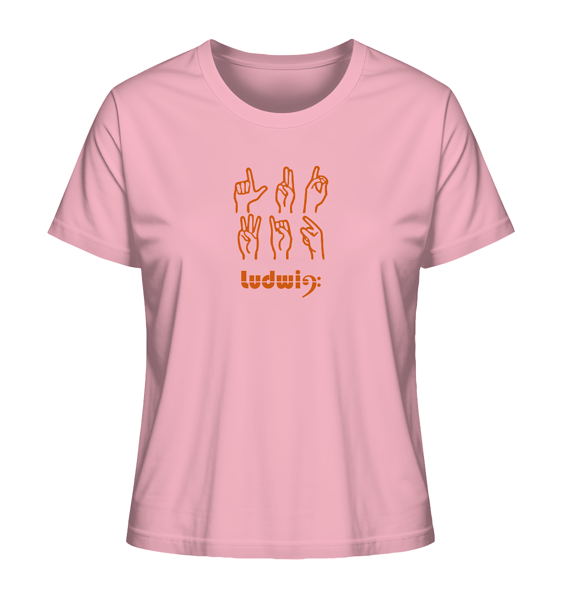 Ladies Organic Shirt Ludwig goes Sign Language, Damen - LudwigvanB.