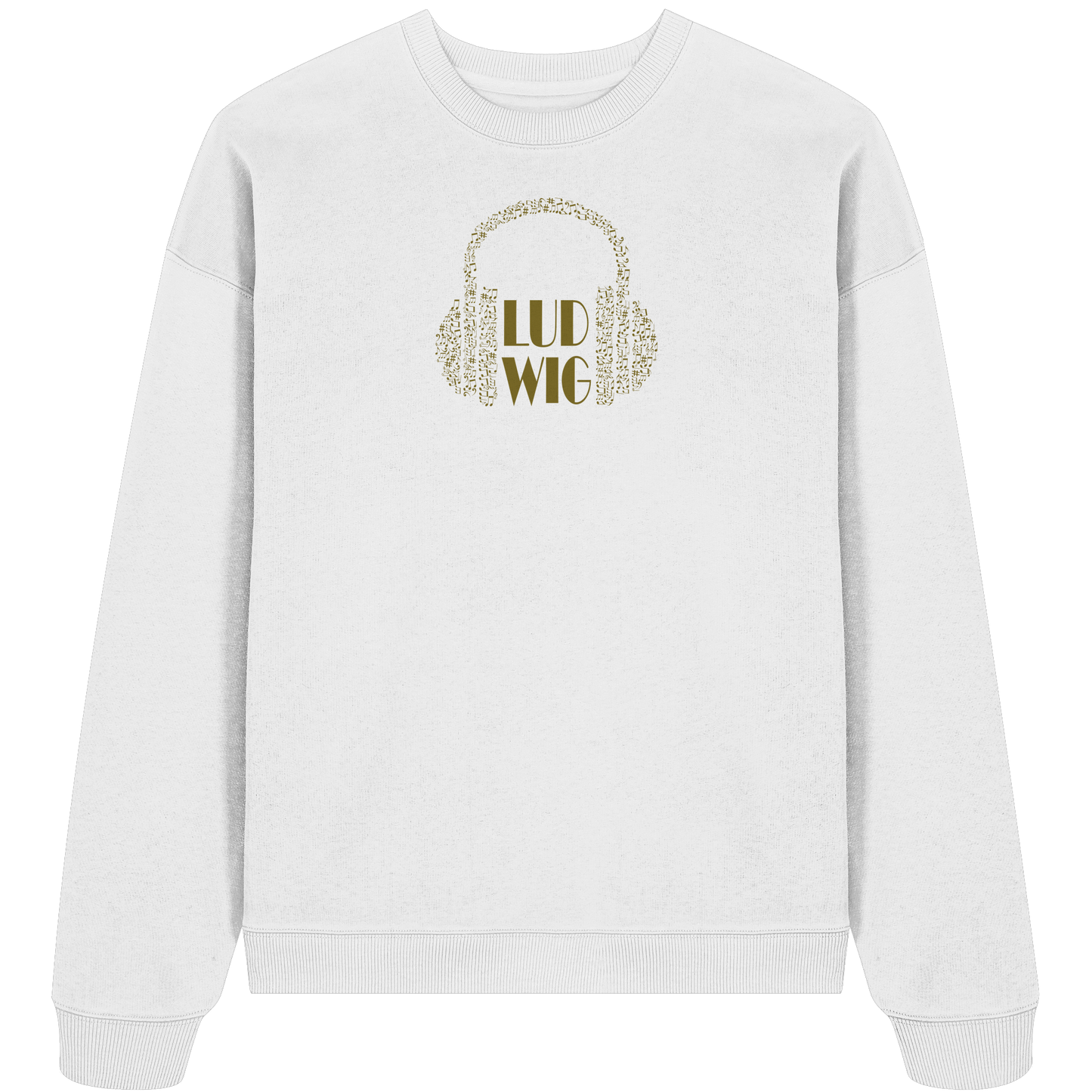 Organic Oversize Sweatshirt Ludwig let the music play - LudwigvanB.