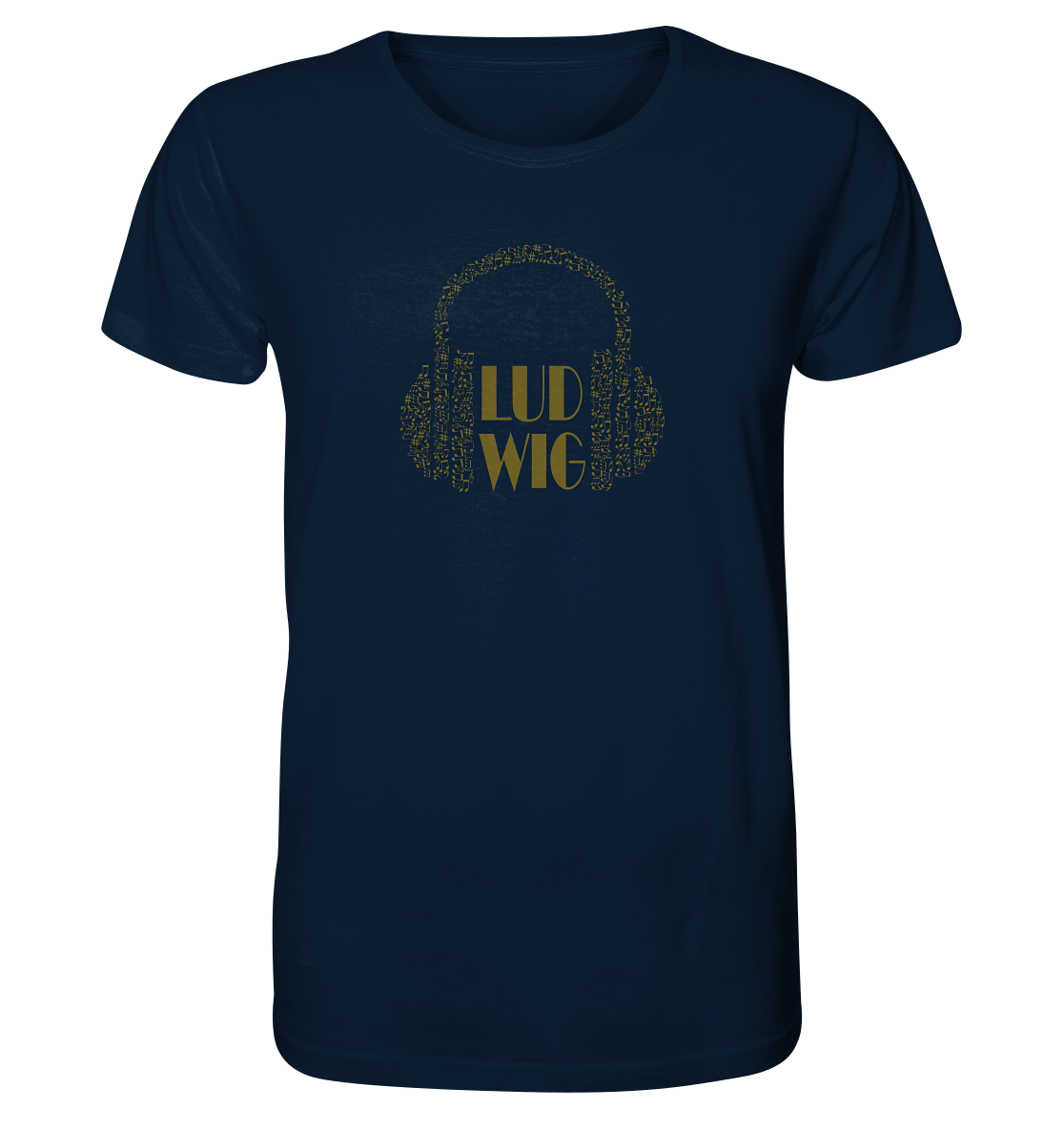 Organic Shirt Ludwig let the music play, unisex - LudwigvanB.