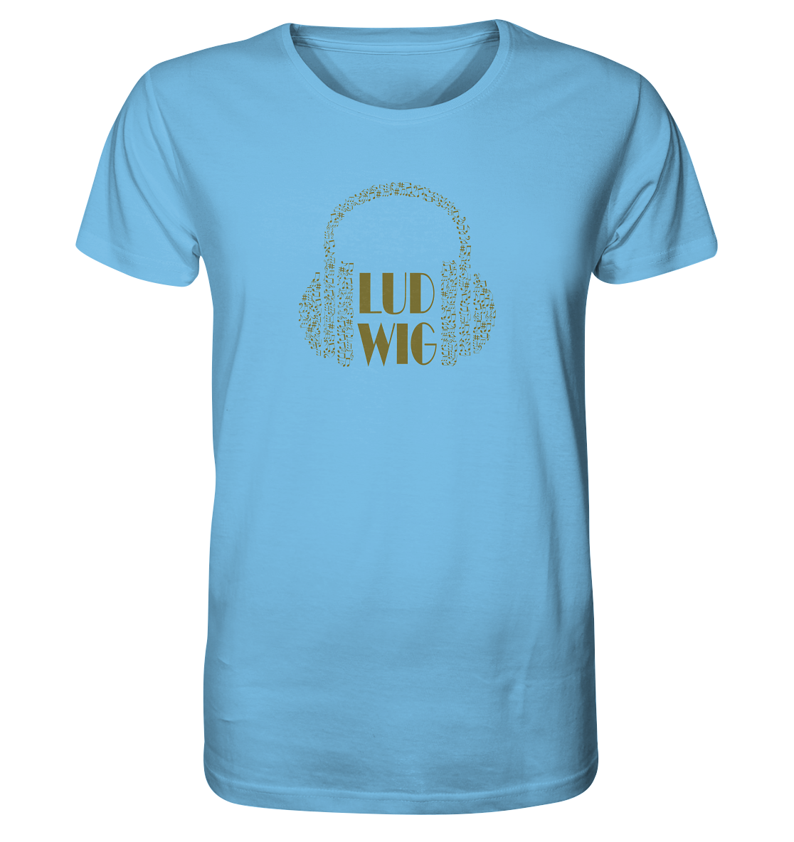 Organic Shirt Ludwig let the music play, unisex - LudwigvanB.