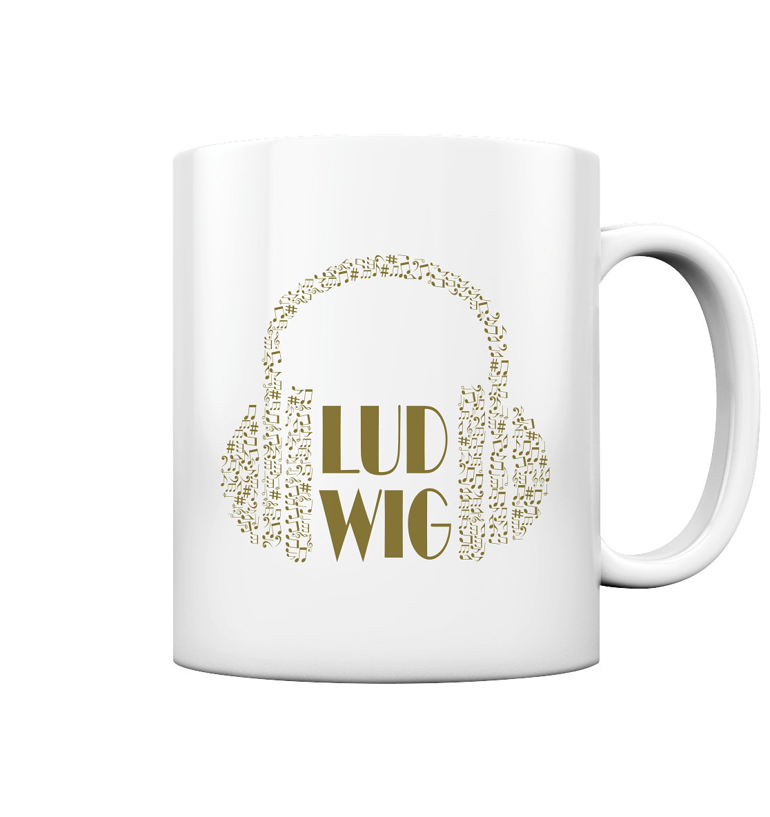 Tasse glossy, Ludwig let the music play - LudwigvanB.