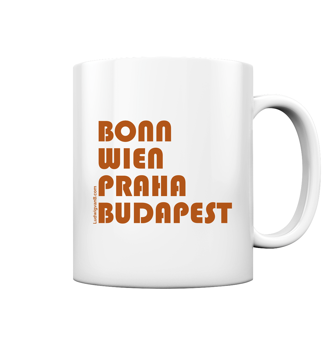 Tasse glossy Coffee cities of Europe - LudwigvanB.