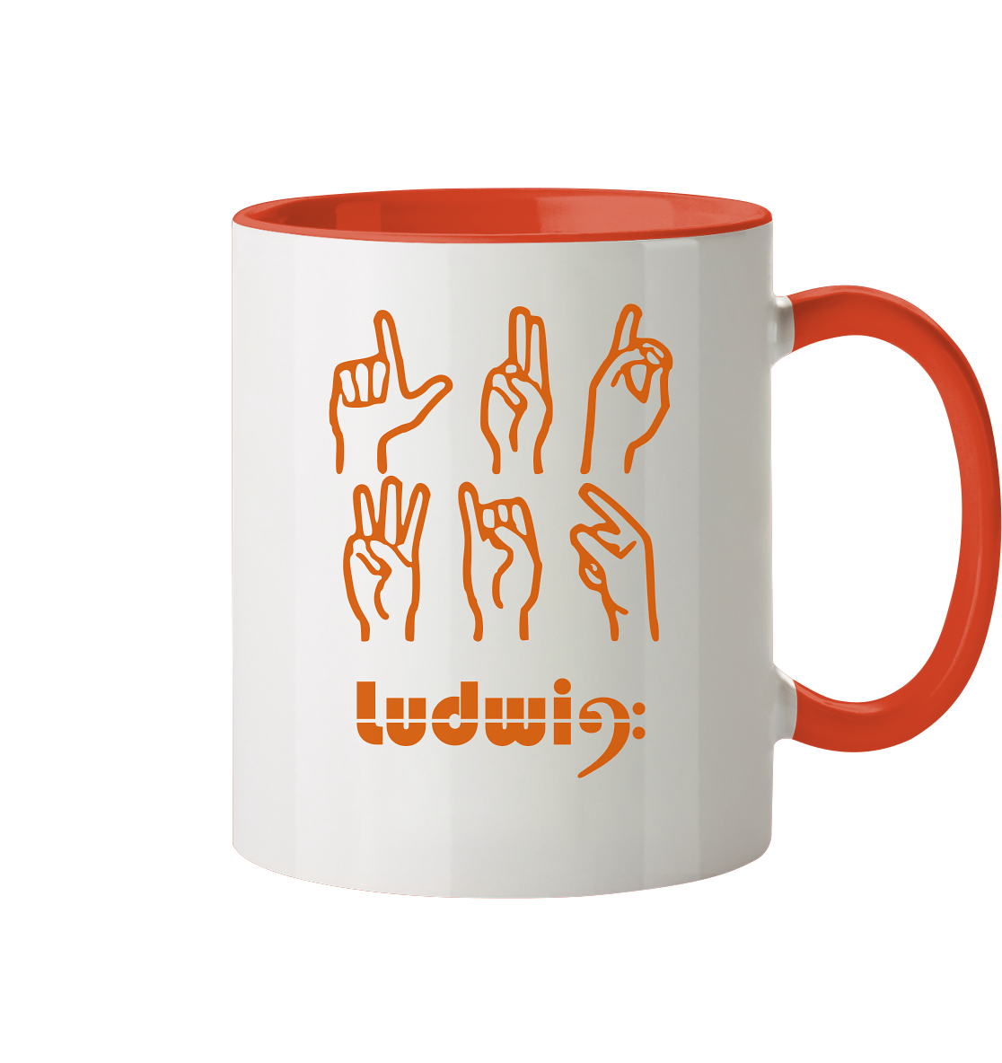 Ludwig goes Sign Language - LudwigvanB. - Tasse zweifarbig