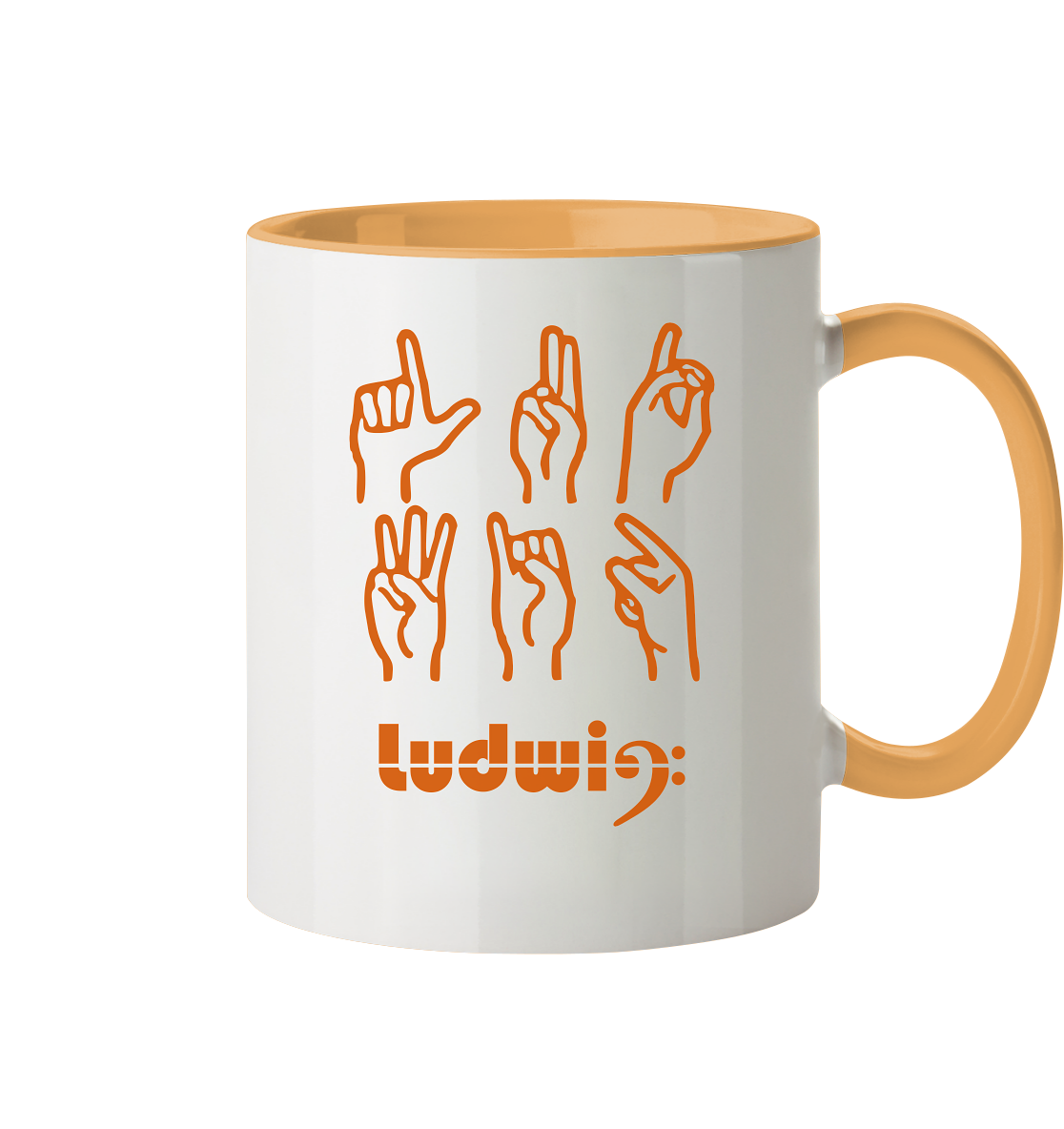 Ludwig goes Sign Language - LudwigvanB. - Tasse zweifarbig