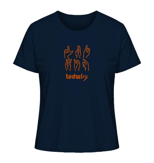 Ladies Organic Shirt Ludwig goes Sign Language, Damen - LudwigvanB.