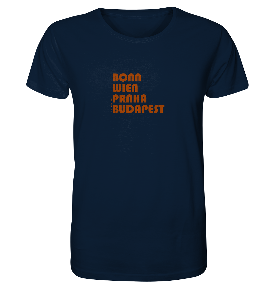 Organic Shirt, unisex, Coffee cities of Europe - LudwigvanB.